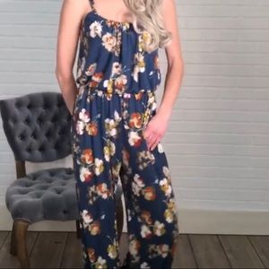 Floral Filly Flair Jumpsuit EUC